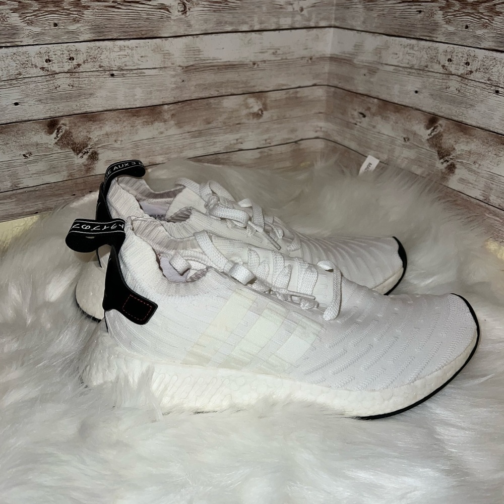 Adidas Boost White La Marque Aux 3 Bandes Sneakers - Picture 2 of 6